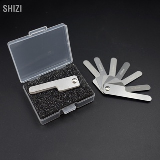 ShiZi 7 Blades ทันตกรรม Leaf Gauge Stainless Steel Feeler Metric Tooth Gap เครื่องมือวัด