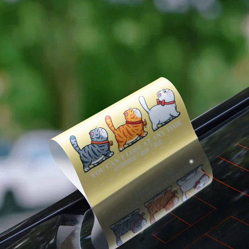Washed Mark Stick Label Car Label Cat Decoration Bunny Stick Label Logo Bumper Stickers Creative Reflection Sticker lego stickers car stickers decals  car decoration