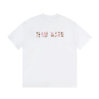 เสื้อยืดแฟชั่น 【hot tshirts】team wang2023 สินค้าใหม่ Wang Jiaer เสื้อยืด สีชมพู peony mudance พิมพ์โลโก้ใหญ่ แขนสั้น2023