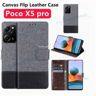 เคสโทรศัพท์มือถือหนัง แบบฝาพับแม่เหล็ก พร้อมช่องใส่บัตร สําหรับ Xiaomi Poco X5 pro X5pro M5 s M5s PocoX5 pro PocoX5pro PocoM5s