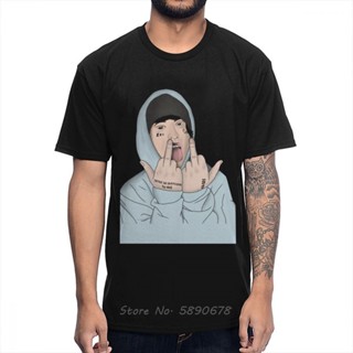 oversize T-shirt เสื้อยืดคอกลม ผ้าฝ้าย พิมพ์ลายกราฟฟิค Rapper Lil Xan สไตล์ฮิปฮอป สําหรับผู้ชาย S-5XL