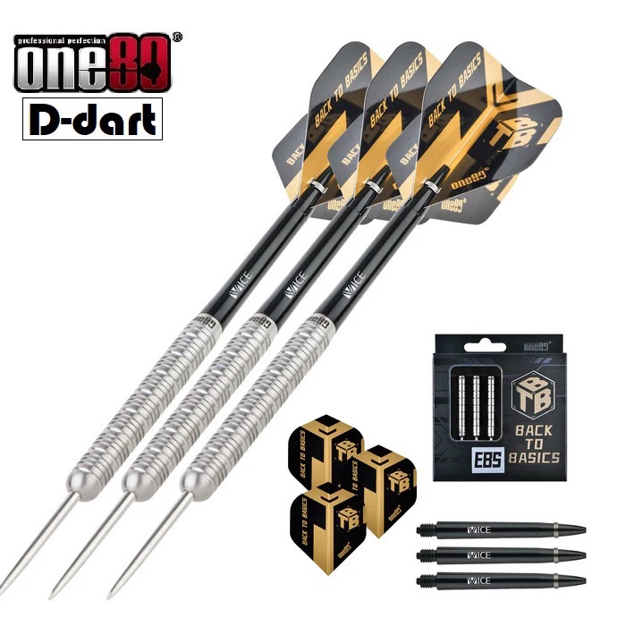 ONE80 STEEL TIP DART - 22G (EBS) BACK TO BASICS VHD 90% TUNGSTEN DARTS (22G)