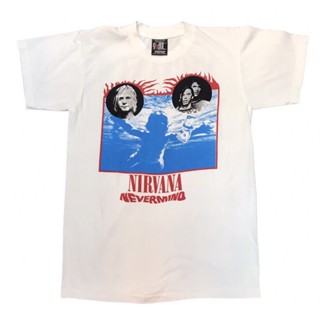 เสื้อยืดวงวินเทจสไตล์90’ Nirvana Size M ผ้าฟอกเก่า ผ้าสวยมากกก