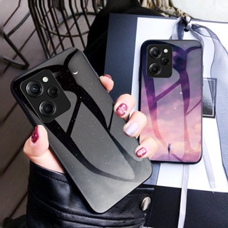 Xiaomi Poco X5 Pro 5G เคสกระจก Tempered Glass Phone Case Soft TPU Edge Protection Hard Poco X5 Pro 5G เคส Back Cover