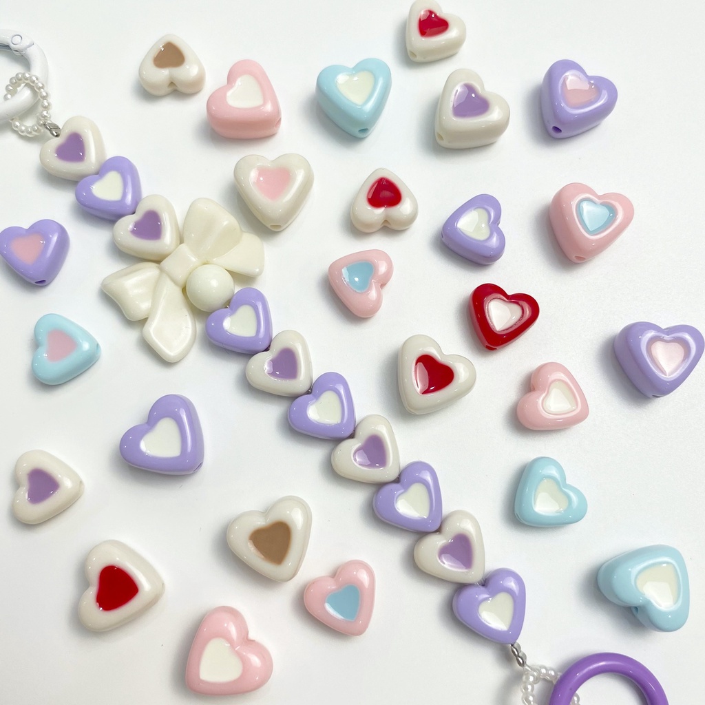 10 ชิ้น มาการอง หยดน้ํามัน รัก หลวม ลูกปัด DIY โทรศัพท์มือถือ โซ่ ลูกปัด อุปกรณ์เสริม สีครีม สร้อยคอ จี้ วัสดุเครื่องประดับ
