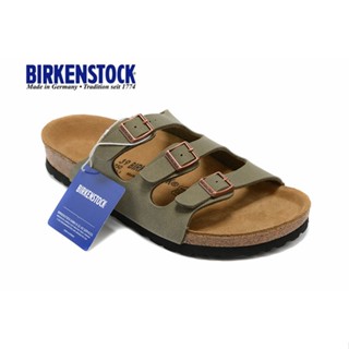 【Original】Birkenstocks three button grey oil wax sandals 34-43