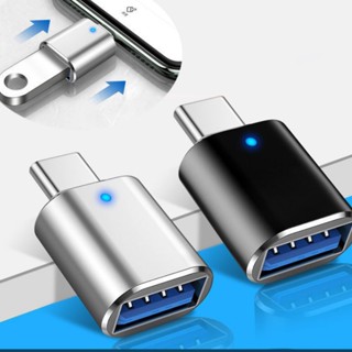 อะแดปเตอร์แปลงข้อมูล 3A USB 3.0 เป็น Type-C OTG พร้อมไฟแสดงสถานะ LED USB-C ชาร์จเร็ว สําหรับโทรศัพท์มือถือ คอมพิวเตอร์