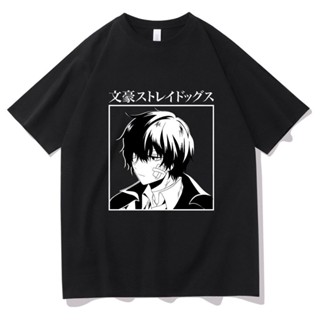 2022เสื้อใหม่ญี่ปุ่นอะนิเมะ Bungo Stray Dogs Dazai Osamu เสื้อยืดแฟชั่นแขนสั้นแฟชั่น Man T เสื้อมังงะผู้ชาย Casual _09