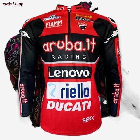 ส่งฟรี! ℡▧เสื้อแขนยาว โมโตจีพี MotoGP เสื้อทีม Aruba.it Racing-Ducati team เสื้อบิ๊กไบค์-มอเตอร์ไซค์ #WB0008 รุ่น Scott-