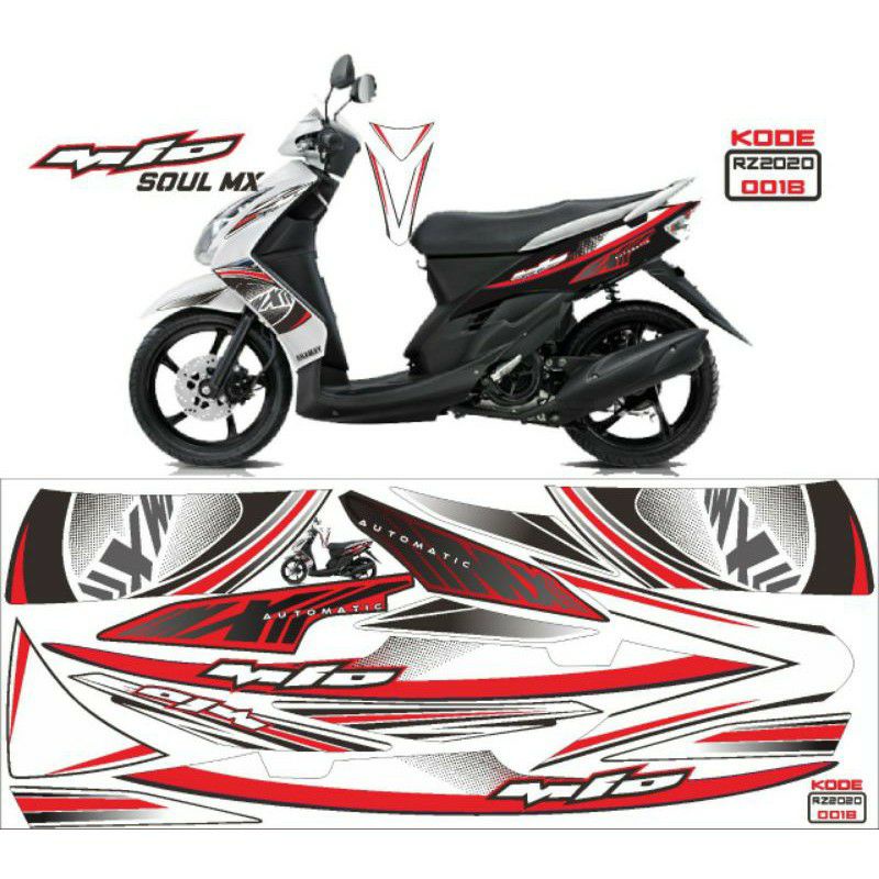 MIO SOUL STICKER VARIATION STRIPING MIO SOUL OLD STICKER MIO SOUL CARBON