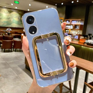 เคสโทรศัพท์มือถือแบบนิ่ม พร้อมที่ตั้งวาง หรูหรา สําหรับ OPPO Reno8 T 5G Reno 8T 4G 2023 Reno8T 5G