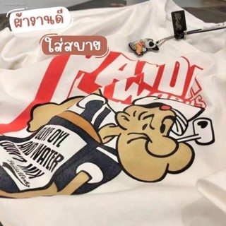 เสื้อยืด POPEYE    เสื้อยืดคอกลม เสื้อพิมพ์ลาย ผ้าคอตต้อน Cotton_03