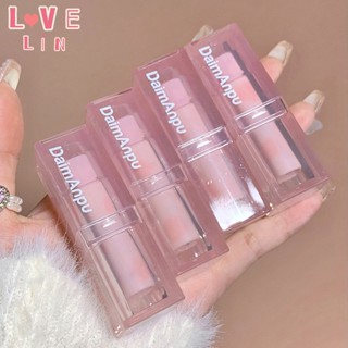 【lovelin】ลิปสติก เนื้อกํามะหยี่ ไม่จางง่าย ลายหมี สีชมพู เหมาะกับฤดูร้อน สําหรับผู้หญิง