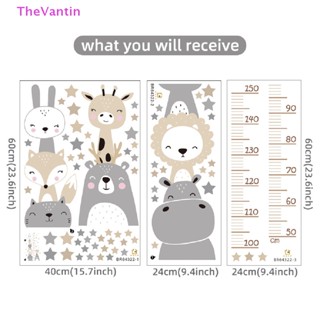 Thevantin สติกเกอร์ติดผนัง ลายสัตว์ สิงโต หัวใจ หน้ายิ้ม สไตล์โบโฮ สําหรับห้องเด็ก เนอสเซอรี่