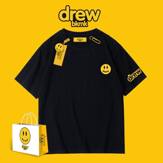 New Hot Drew tide brand smiley face t-shirt basketball sports black short sleeve loose cotton fashion wild European_03