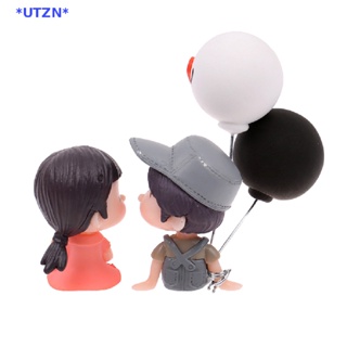 Utzn&gt; ใหม่ ฟิกเกอร์การ์ตูนคู่รัก น่ารัก ตกแต่งรถยนต์ ฟิกเกอร์แอกชัน ฟิกเกอร์ลูกโป่ง เครื่องประดับ uk