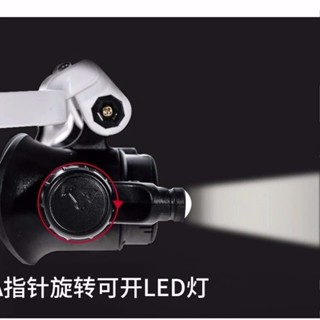 ♦❀▽❄หน้ากากปิดตา แว่นขยาย HD 23 เท่า มีไฟ led สไตล์โบราณ สําหรับซ่อมนาฬิกา
