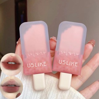 Uslike ลิปสติก ลิปกลอส เนื้อแมตต์กํามะหยี่ ไม่ติดแก้ว โคลน กันน้ํา ติดทนนาน 6 สี สําหรับผู้หญิง