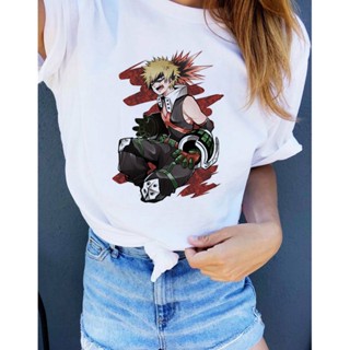 🔥 เสื้อยืดคอกลม แขนสั้น พิมพ์ลายการ์ตูน Katsuki Bakugou Swax My Hero Academia น่ารัก แฟชั่นฤดูร้อน สําหรับผู้หญิง 🔥