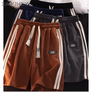 DaDuHey🔥 Summer New Loose plus Size Fashion Brand Solid Color Corduroy Shorts Mens Breathable Casual Cropped Sports Pants