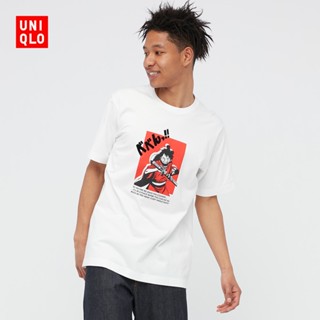 Uniqlo เสื้อยืดลําลองสําหรับผู้ชาย / ผู้หญิงแขนสั้นคอก ลมลายการ์ตูน One piece Anime 440670