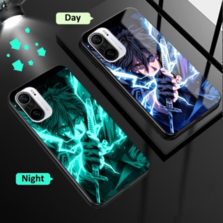 เคสโทรศัพท์มือถือกระจกนิรภัย แบบแข็ง เรืองแสงกลางคืน บางพิเศษ กันกระแทก สําหรับ Xiaomi Poco F3 Poco X3 GT Poco M3 Pro 5G Redmi 9 9A 9T Mi 11 Lite 5G NE