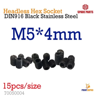 Headless Hex Socket M2 M2.5 M3 M4 M5 DIN916 Stainless Steel Set Screw,Groove Screw น็อตล็อคหกกเหลี่ยม