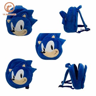 YA ZHOU LONG กระเป๋าเป้เด็ก ตุ๊กตาโซนิค โซนิค กระเป๋าเป้การ์ตูน Sonic the Hedgehog