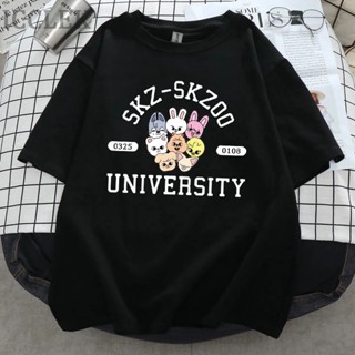 เสื้อยืดแขนยาว พิมพ์ลายโลโก้ Kaos Kpop Stray Kids Skz Skzoo University ขนาดใหญ่ สําหรับเด็กผู้ชาย จัมโบ้ XXL_09