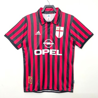 เสื้อกีฬาแขนสั้น ลายทีมชาติฟุตบอล 90 AC Milan home Centenary Edition ไซซ์ S-XXL AAA