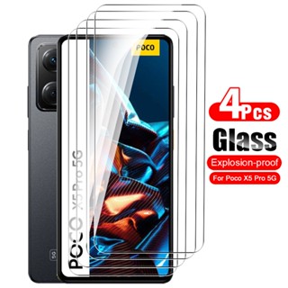 ฟิล์มกระจกนิรภัยกันรอยหน้าจอ สําหรับ Xiaomi Poco X5 Pro 5G Pofo Poko Pocco PocoX5Pro PocoX5 X5Pro X 5 6.67 นิ้ว 4 ชิ้น 22111317Pg