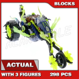 298 ชิ้น Ninjago Shinobi Chain Cycle Ambush ยานพาหนะมอเตอร์ มาสเตอร์ ออฟ สปินจิตสึ 10395 ของเล่นบล็อกที่เข้ากันได้กับโมเดลก้อนอิฐ 70730