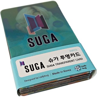 K-pop BTS(SUGA) ชุดโฟโต้การ์ด แบบใส 25 ชิ้น