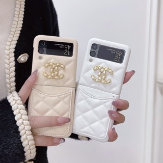 เคสโทรศัพท์หนัง ซิลิโคน กันกระแทก พร้อมช่องใส่บัตร แฟชั่น สําหรับ Samsung Galaxy Z Flip 4 Z Flip 3 5G Z Flip3 Z3