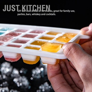  Just Kitchen 1.7L ถาดน้ำแข็งแบบยืดหยุ่นสองชั้นแม่พิมพ์น้ำแข็งพร้อมฝาปิดแบบถอดได้สำหรับเครื่องมือทำครัว