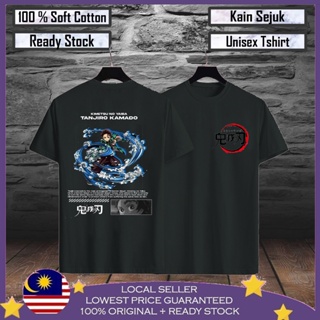  Premium Cotton  Demon Slayer Tanjiro Water Hashira lelaki 100% Cotton Men T shirt Baju Tshirt Lelaki Baju Wanita_09