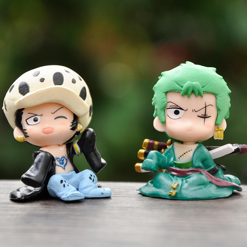 โมเดลฟิกเกอร์ PVC รูปการ์ตูนอนิเมะ One Piece Q Version Luffy Zoro Nami Law ขนาด 4 ซม. เหมาะกับของขวัญวันเกิด ของเล่นสําหรับเด็ก ราคา ถูกที่สุด ดีลบีเคเค แกลเลอรีภาพที่ 6