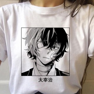 เสื้อยืด พิมพ์ลายกราฟิกอนิเมะ Kawaii Bungo Stray Dogs ทรงหลวม สไตล์ฮาราจูกุ สําหรับผู้หญิง_09