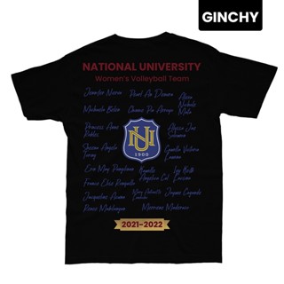 เสื้อยืดสีขาวผู้หญิง - NU เลดี้บูลด็อก UAAP วอลเลย์บอลแชมเปี้ยนเสื้อยืดแรงบันดาลใจ| NU เลดี้บูลด็อก