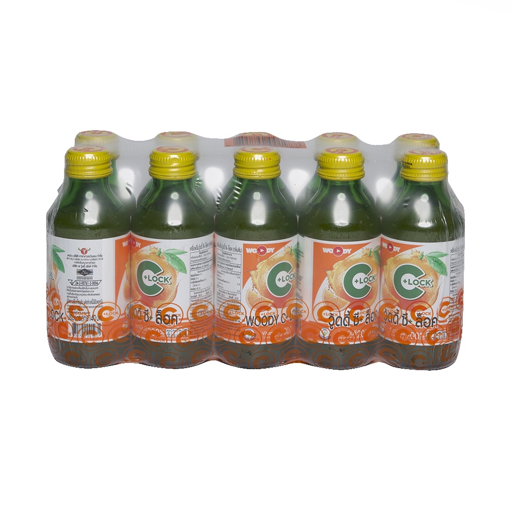 10WOODY วู้ดดี้ซี+ล็อครสส้มเครื่องดื่ม140มล  แพ็คC+LOCK ORANGE140ML. PACK10