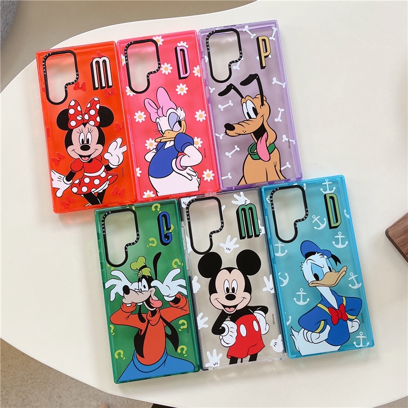 CASETIFY เคสโทรศัพท์มือถือแบบนิ่ม TPU ใส กันกระแทก ลาย Disney Mickey friends แฟชั่น สําหรับ Samsung Galaxy S22 Ultra S21 S22 Plus Ultra