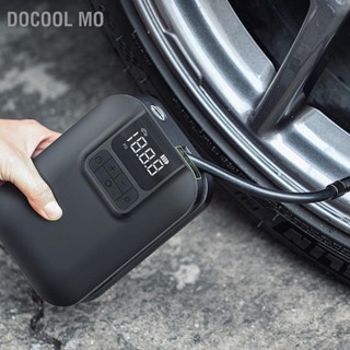  Docool Mo รถยาง Inflator Fast Inflate ไฟฟ้าไร้สายปั๊มลมแบบพกพาพร้อมเครื่องวัดความดันสำหรับ SUV รถจักรยานยนต์ไฟฟ้าจักรยาน