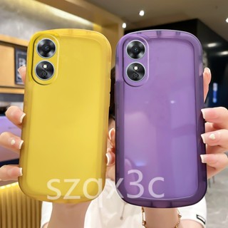 พร้อมส่ง เคสโทรศัพท์มือถือ ซิลิโคนนิ่ม กันกระแทก กันรอยกล้อง สีพื้น สําหรับ OPPO A58 NFC A78 A98 A17 A77S A57 4G 5G 2023 OPPOA58