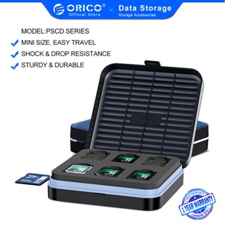 Orico เคสป้องกันการ์ดหน่วยความจํา 16 ช่อง กันกระแทก สําหรับ SD CF Micro SD SSD