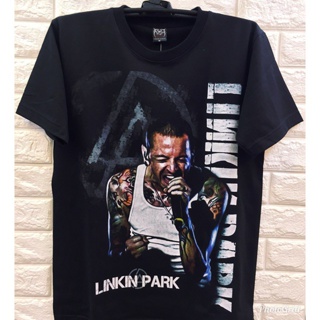 เสื้อยืดแขนสั้น เสื้อยืดแขนสั้น rock band linkin park สําหรับผู้ชายS-5XL