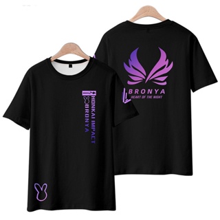 2022 New Anime Honkai Impact 3 Bronya Zaychik T Shirt Japanese Anime Mens Loose Womens Casual 3D Printing Short S_01