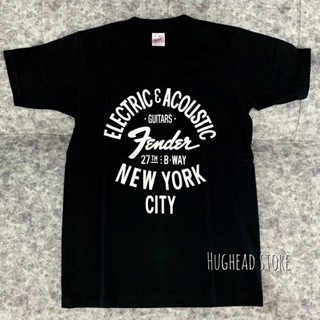 #เสื้อยืดคอกลม#Fender NY เสื้อ FENDER NEW YORK เสื้อวง เสื้อยืด เฟนเดอร์ นิวยอร์ค เสื้อวินเทจS-4XL