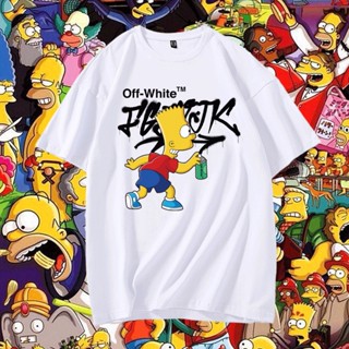 เสื้อยืด The Simpsons Tshirt Bart Simpson Unisex Asian Size 6 Colors Modal Soft Material Graphic Tshirt for Men Wom_09