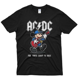 พร้อมส่ง เสื้อยืด พิมพ์ลายมิกกี้เมาส์ ACDC แนวสตรีท คุณภาพสูง สไตล์วินเทจ_05