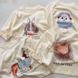 [Babycat] พร้อมส่ง เสื้อแขนยาว ผ้าฝ้ายแท้ พิมพ์ลายการ์ตูน เข้ากับทุกการแต่งกาย สไตล์เกาหลี ญี่ปุ่น ฤดูใบไม้ผลิ ฤดูใบไม้ร่วง สําหรับเด็กผู้ชาย และเด็กผู้หญิง